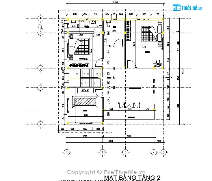 Bản vẽ Biệt thự 2 tầng,Mẫu bản vẽ biệt thự 2 tầng,File cad Biệt thự,Hồ sơ bản vẽ biệt thự,File cad Biệt thự 2 tầng